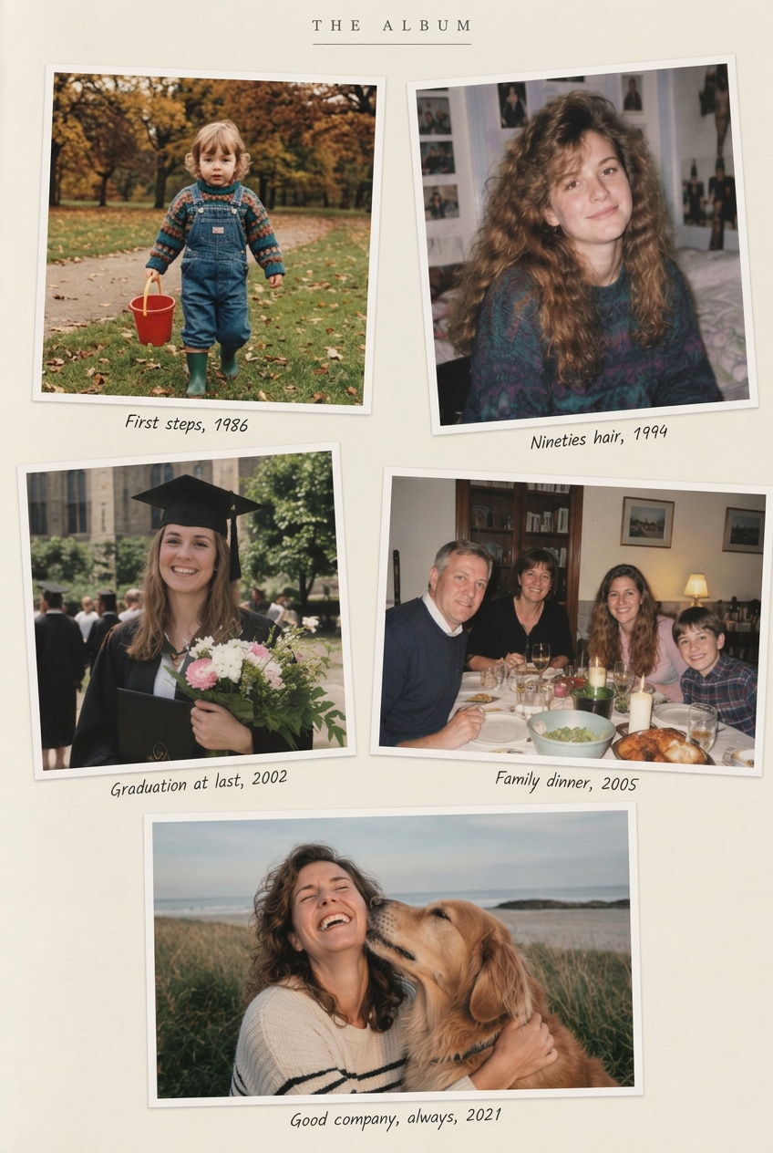 Your own photos, laid out as an album